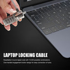 1.8M 3.5mm Laptop Security Cable Lock | 1-Digit Combination Anti-theft Steel Cable Lock for Business Laptops & Tablets