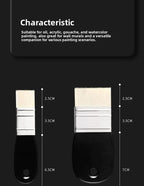 3 Pcs Oil Painting Nylon Pen Set Gouache Acrylic Small/Medium/Large Sizes Flat Head Brush Wood Handle Painting Tools for Fine