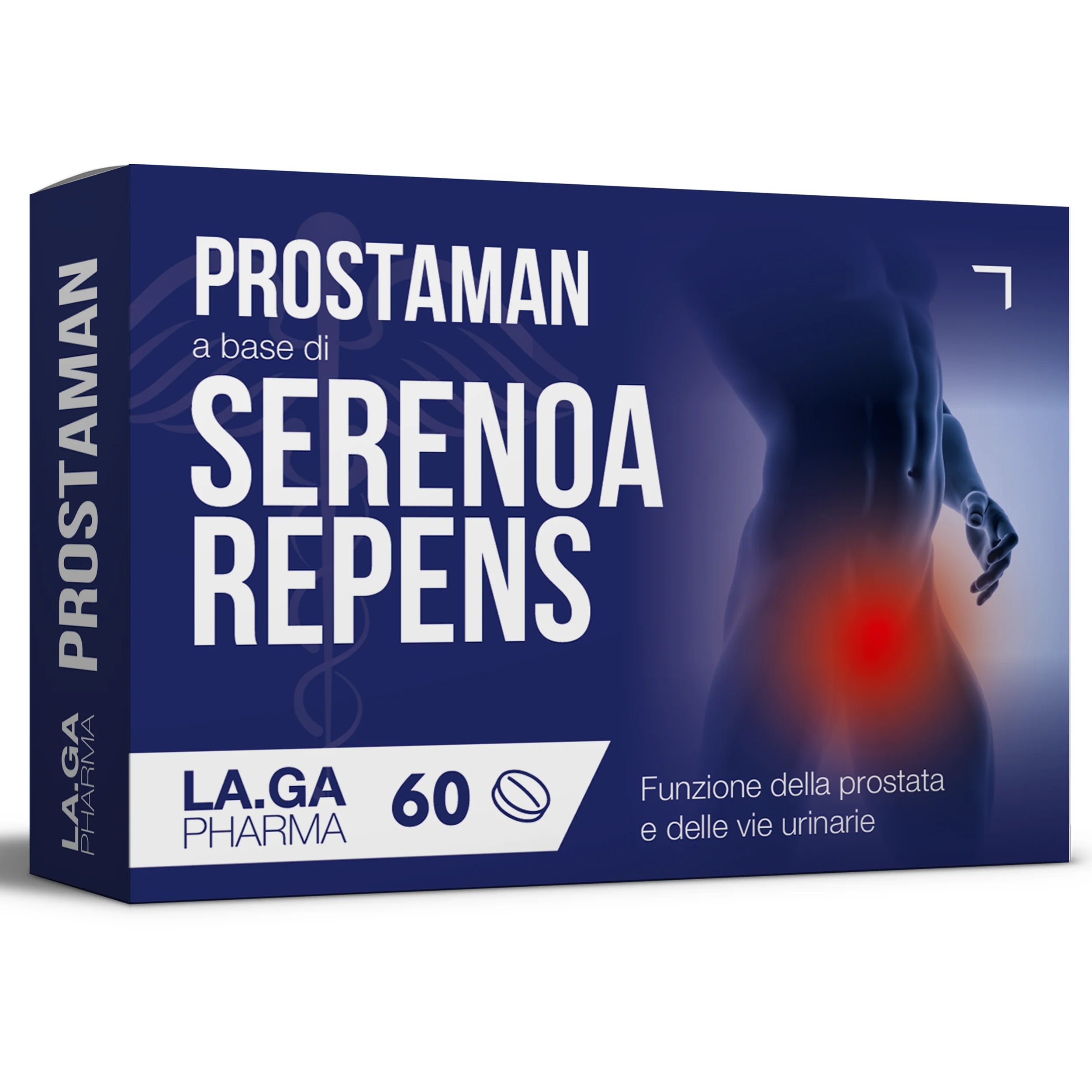 SERENOA REPENS, Prostate Supplement 60 Tablets with: Saw Palmetto, Boswellia, Pumpkin and Lycopene. Serenoa Repens Prostate 640mg with: Nettle, Pomegranate and Epilobium. Prostate Supplement Powerful Formula | LAGA Pharma. LA Main image