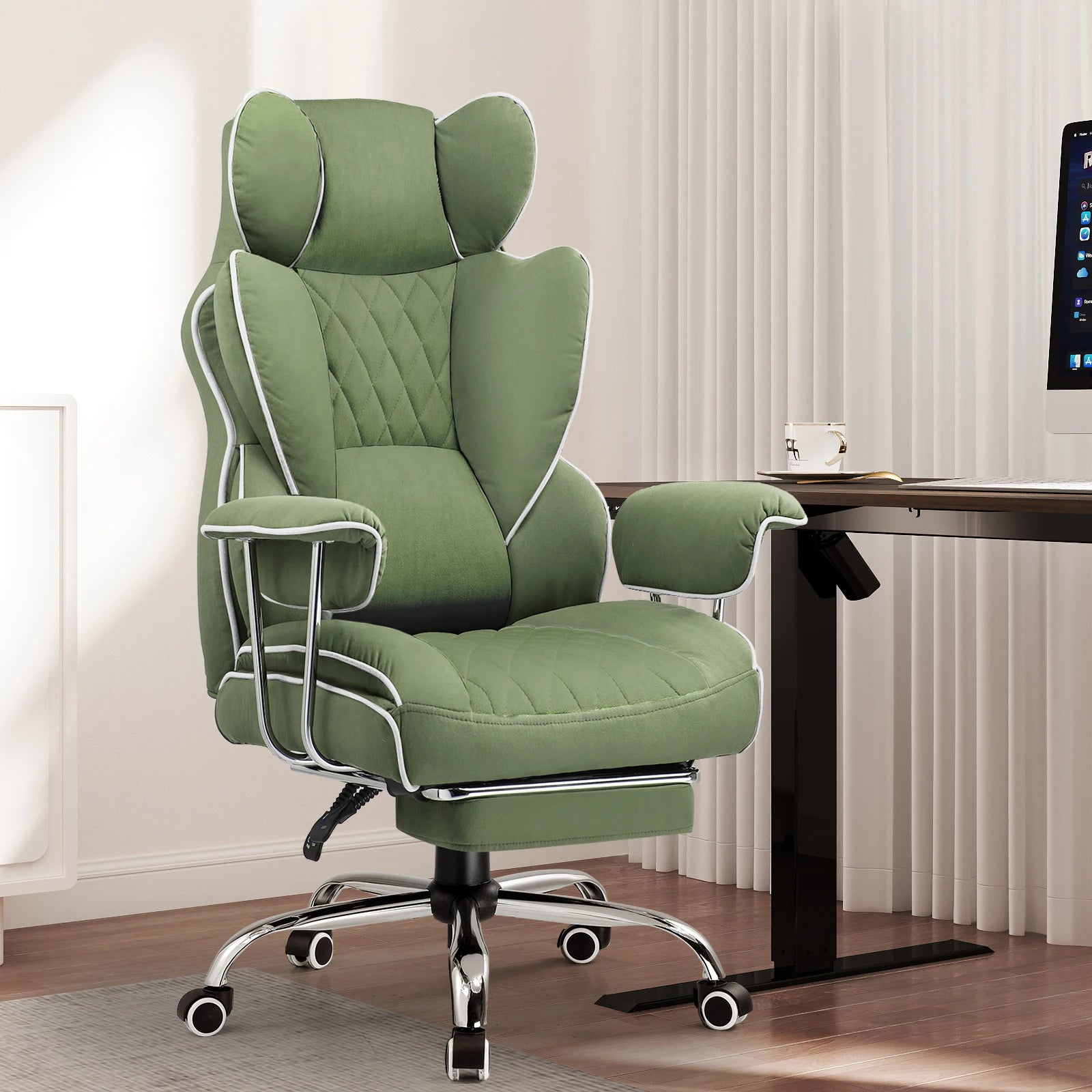 GTPLAYER Gaming chair office chair with pocket spring lumbar support, ergonomic and comfortable wide office computer chair