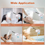 700ml 800W  2-in-1 Ozone Facial Steamer Facial hydrating Device Dense Mist Quick Misting High Capacity Rotatable Nozzle for Salon Beauty Spa