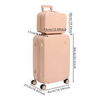 14 Inch & 24 Inch Combo Luggage, Small and Large Suitcases, Hard Shell Carry-on Luggage, Spinner Luggage with Cosmetic Carry On Bag, Lightweight Wear-resistant Luggage for Business and Holiday Travel, Pink