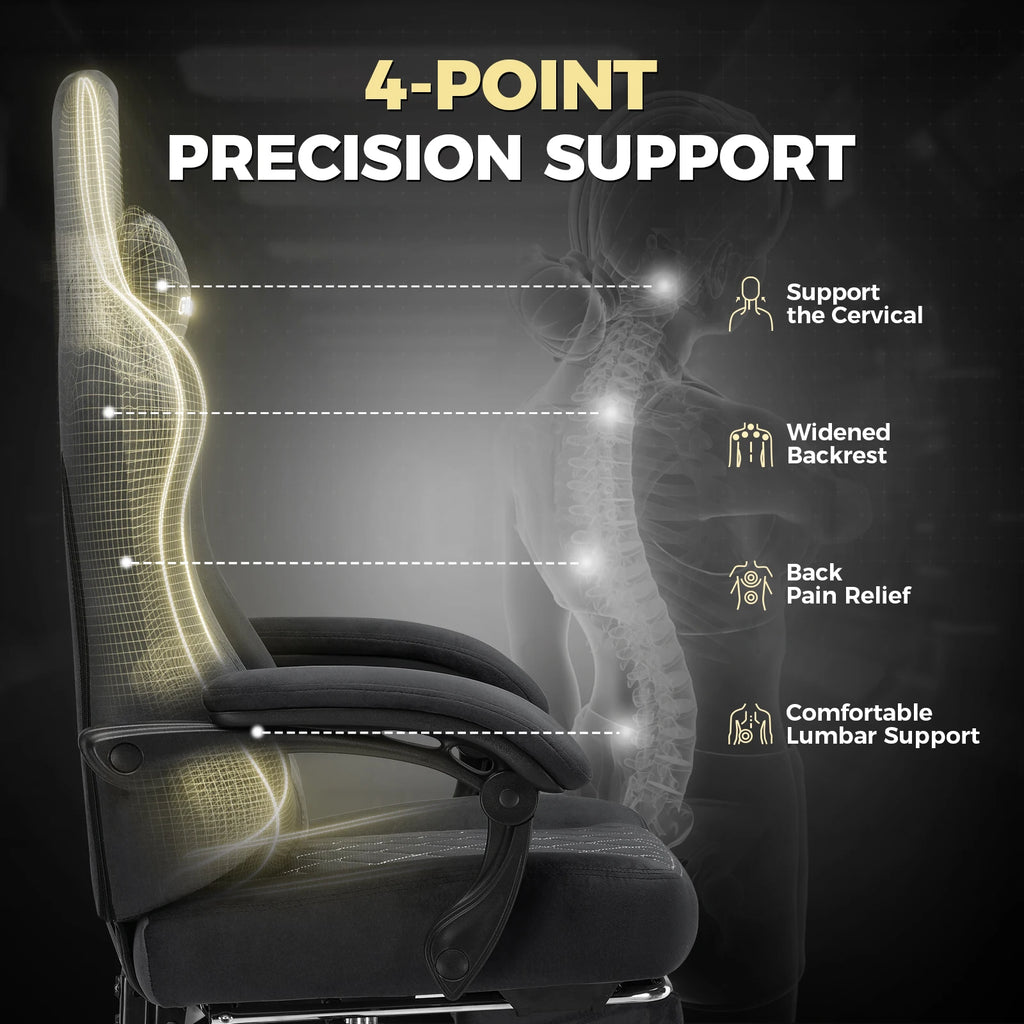 GTPLAYER Gaming chair fabric Gaming Chair Ergonomic office boot PC chair, Adjustable and Rotatable Desk Chair