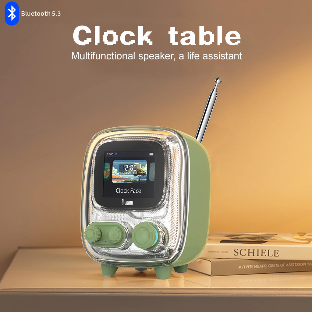 Divoom T-tiivoo-2 Mini Retro White Noise Bluetooth Speaker Portable Vintage Sleep Aid Bluetooth Speaker high quality Subwoofer