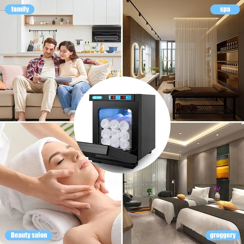 5L UV Hot Towel Warmer Cabinet 150W Hot Bath Towel Warmer with Aluminum Chamber Fast Heating for Facial Spa Hair Beauty Salon