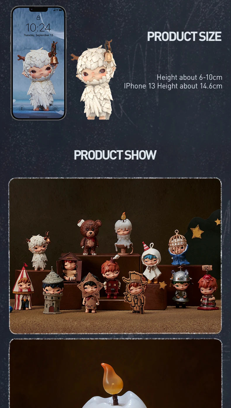 POP MART Hirono Shelter Series Blind Box Toys Kawaii Anime Action Figure Cartoon Model Surprise Box Mystery Box Home Decor
