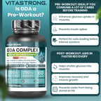 Vitastrong GDA Vegan Supplement-Supports Normal Blood Sugar level, Increases Energy and Metabolism with Berberine, Myo-Inositol and Chromium-60 Tablets, GMO-Free