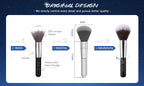 Jessup Makeup brushes 15- 25pcs Make up Brush set Professional Natural Synthetic Foundation Powder Contour Blending Eyeshadow