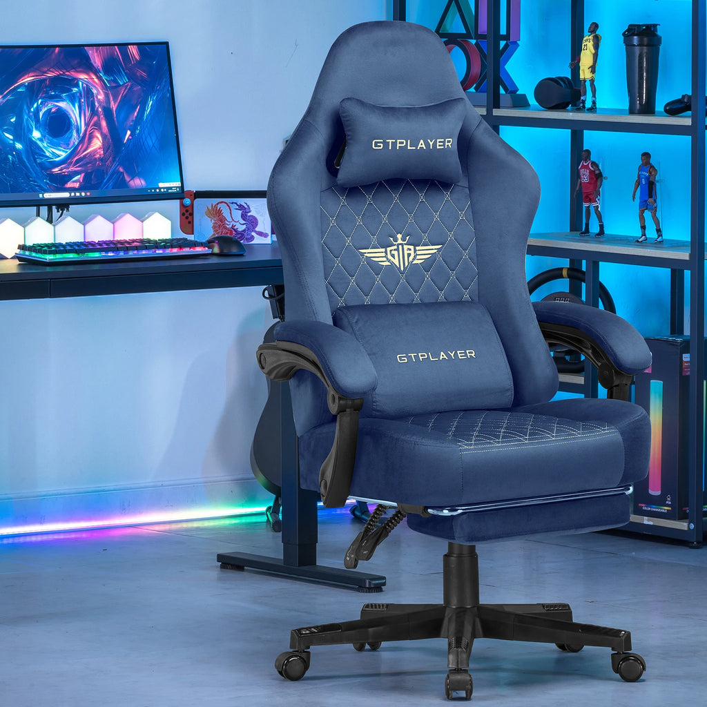 GTPLAYER Gaming chair fabric Gaming Chair Ergonomic office boot PC chair, Adjustable and Rotatable Desk Chair