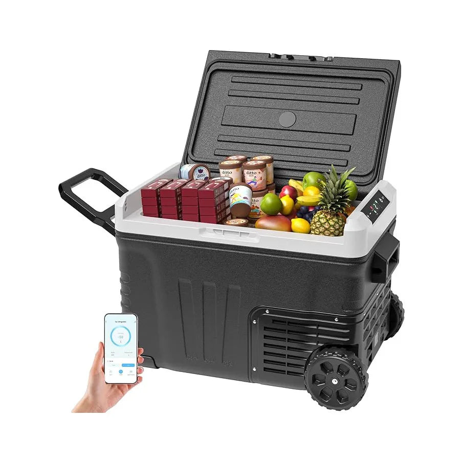35L compressor cooling box, Car Refrigerator with App, Portable freezer wardrobe for 12V/24V & 220-240V, Cooling Range-20 °C to 20 °C, K Image principale du produit