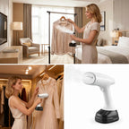 Portable Clothes Steamer 1800W Handheld Steam Iron, 3 Levels Adjustable 25-35g/min, Steam Brush with 400ml Detachable Water Tank, 20s Fast Heating, for Travel & Home, Wrinkle Remover for Clothes