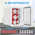Mirror Car Refrigerator Home Small Fridge Mask For Makeup Cosmetics Home Refrigerator Cooling With LED Light Refrigerator For Makeup 4L/6L EU