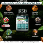 Vitastrong GDA Vegan Supplement-Supports Normal Blood Sugar level, Increases Energy and Metabolism with Berberine, Myo-Inositol and Chromium-60 Tablets, GMO-Free