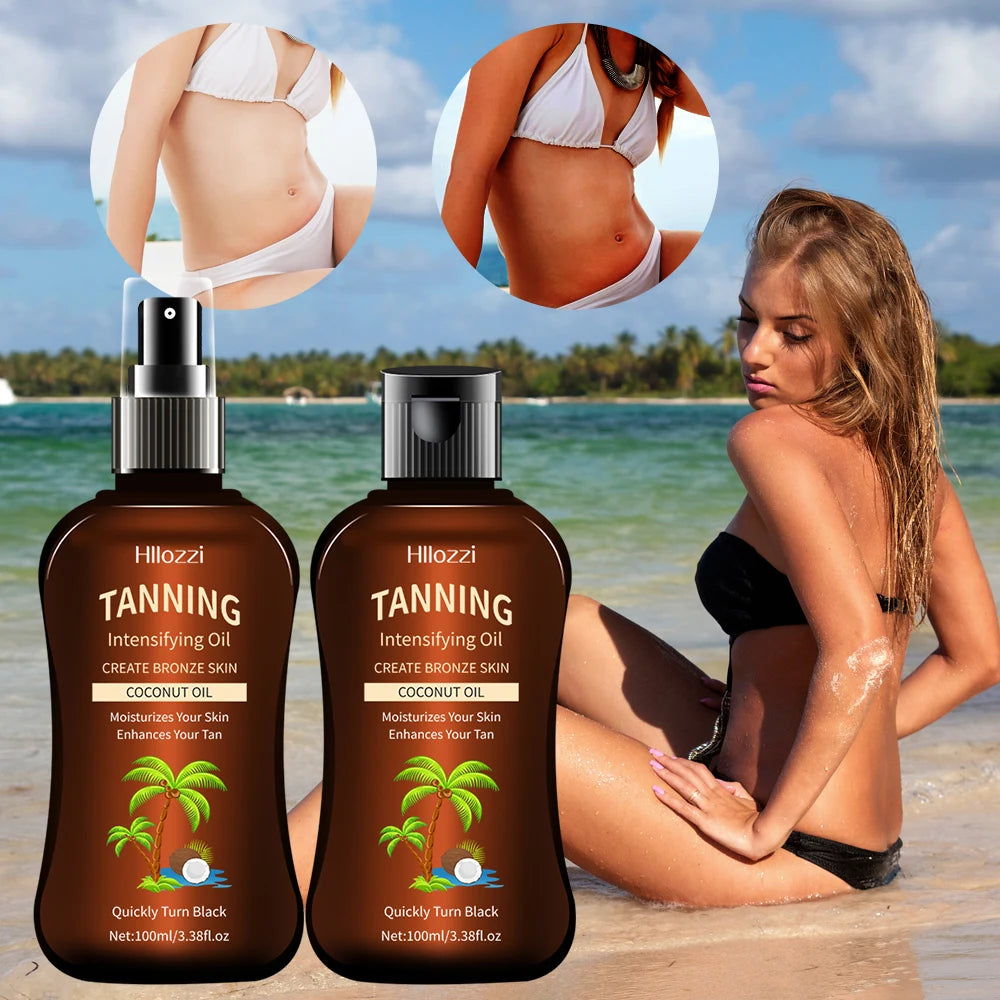 100ml/3.38fl.oz Coconut Tanning Oil Sunless TannersIntensifying Oil Sunless TannersIntensifying Oil New Summer Products Secondary image