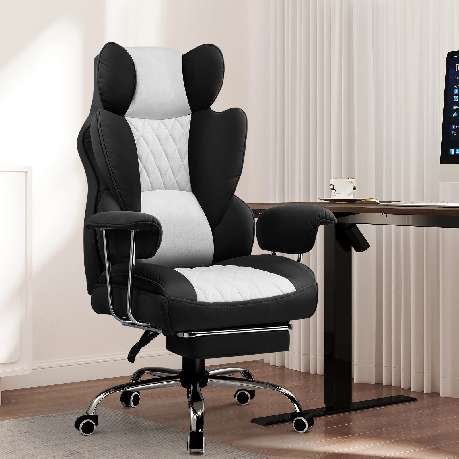 GTPLAYER Gaming chair office chair with pocket spring lumbar support, ergonomic and comfortable wide office computer chair