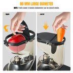 OWJHE Large Slow Masticating Juicer Cold Press Juicer Feed Chute Fit Whole Fruits Vegetable High Juice Yield Baby Food Processor