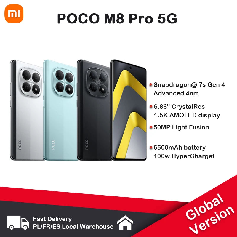 POCO M8 Pro 5G in the global NFC version starts reloading Image principale du produit