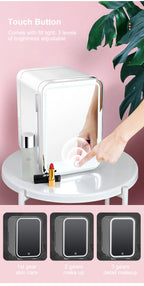 4L Multifunctional Mini Refrigerator Cosmetic Dormitory Fridge Control Use Countertop Portable Fridge Mirror 220V EU