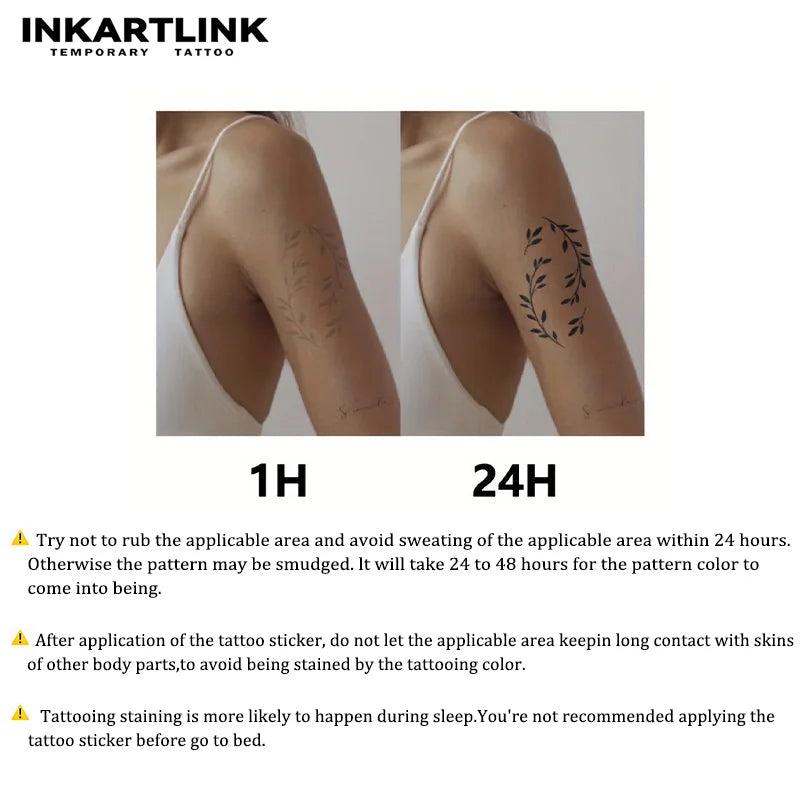 Art Temporary Tattoo,Lasts To 15 Days New Technology Magic Waterproof Semi Permanent Sticker.
