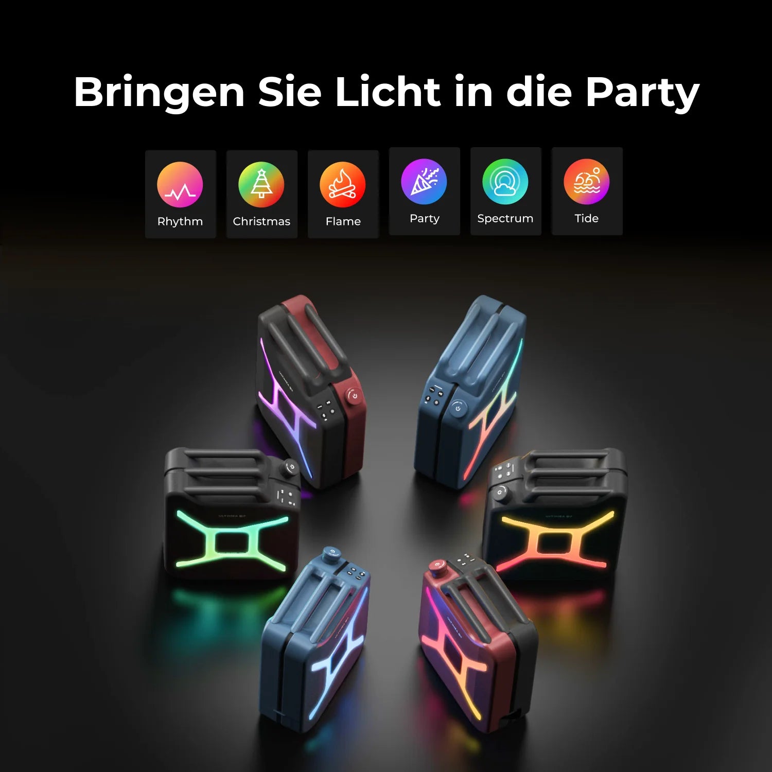 ULTIMEA 300W Portable Wireless Partybox Karaoke Speaker Bass Boost RGB APP Control IPX4 Powerful Outdoor Party Blutooth Speakers