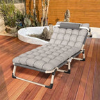 Folding bed for camping and travel, sturdy, foldable, lightweight, for adults, with mattress