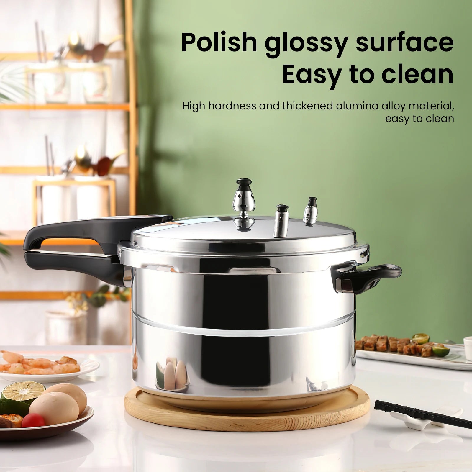 3 L/7L Aluminium Alloy Pressure Cooker 18cm/24cm Bottom 3L/7LPressure Cooker for Gas Stove Aluminium Alloy Pressure Cooker