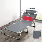 Folding bed for camping and travel, sturdy, foldable, lightweight, for adults, with mattress