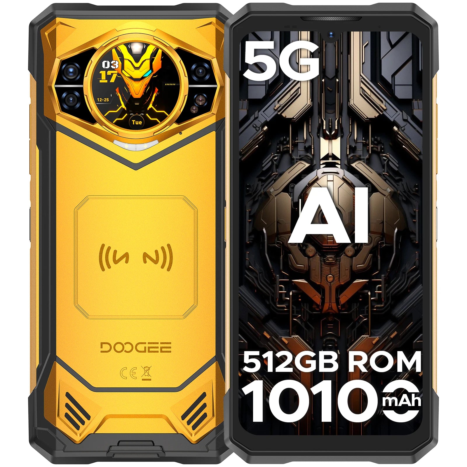 Globe Version DOOGEE S200 X 5G Rugged Phone 6.72" Dimensity 7050 1.32" AMOLED Rear Display 12GB 512GB 10100mAh Battery Phone