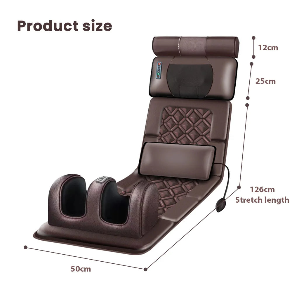 Multifunctional Lumbar Traction Massage Mattress Cushion Full Body Electric Shoulder Neck Waist Back Vibrations Massage Cushion
