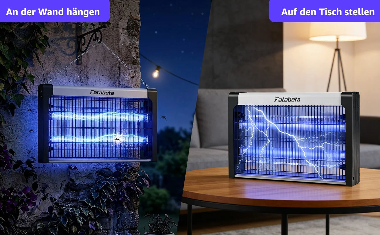 UV Mosquito Killer Lamp, Electric Insect Trap ,Quiet & Energy Saving, Wall Mount or Stand, Covers 10-150m² for Indoor O