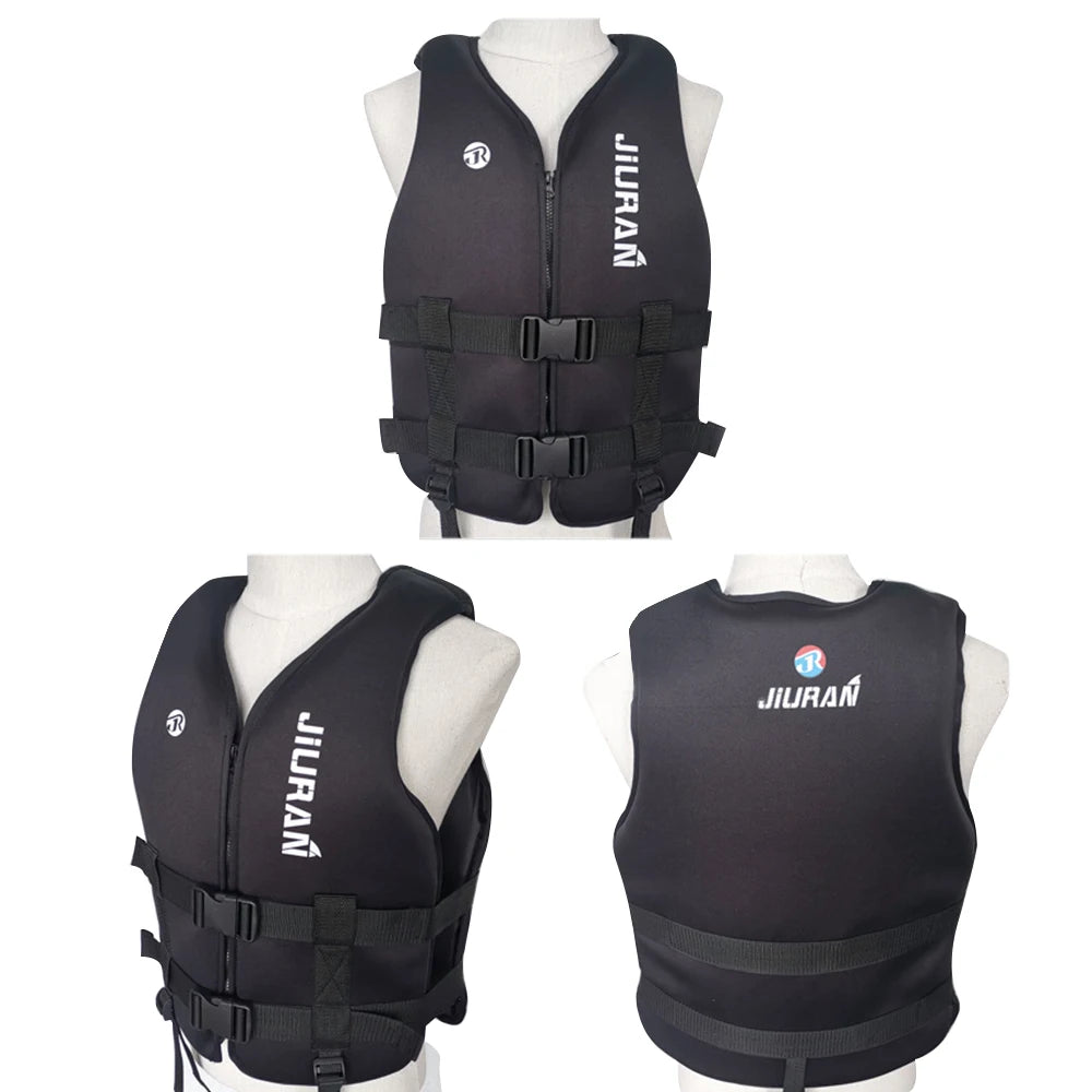 Neoprene Life Jacket for Adult Children New Water Sport Buoyancy Jacket Life Vest Swimming Boating Skiing Driving Vest Drifting