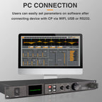 Paulkitson A808 Processor Digital Professional Audio Processor 8 In 8Out 32Bit DSP 7Band EQ Equalizer WIFI  USB Without Noise