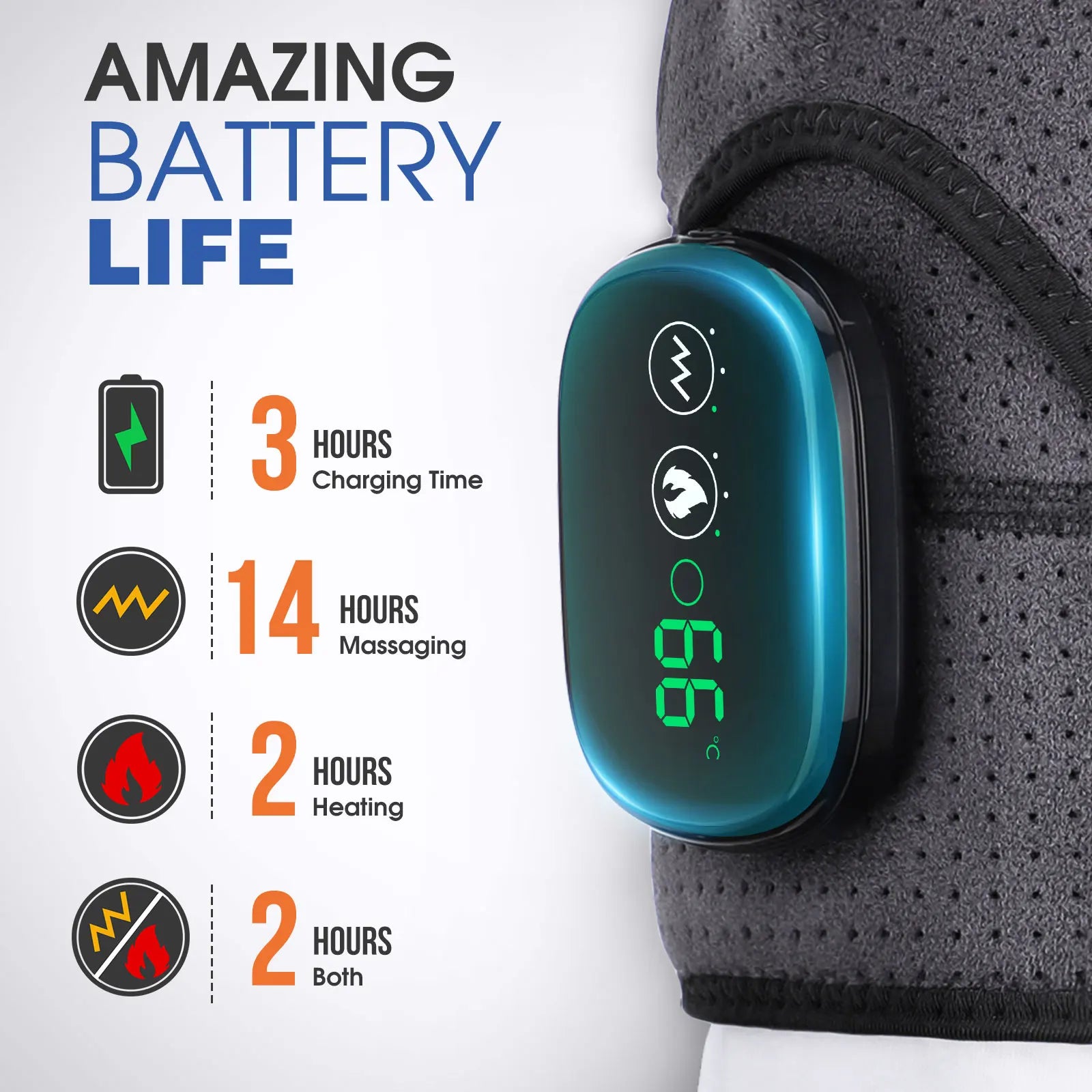 Electric Heating Shoulder Brace LED Display Vibration Shoulder Massage Support Belt Strap For Joint Brace Care Muscle Relaxation Secondary image