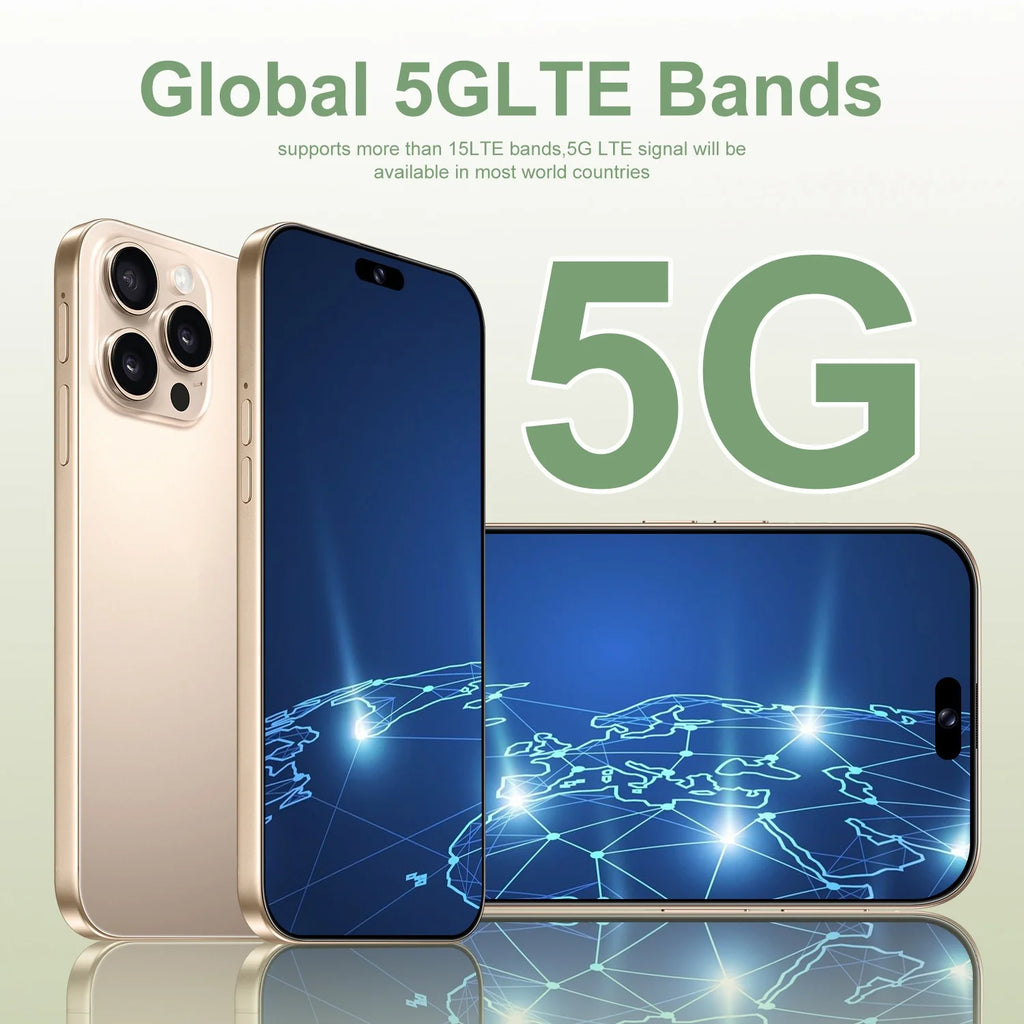 New I16 Pro Max Cross-border Exclusive 5G Phone 7.3" Screen Android 15.0 Dual SIM Overseas Version Direct Sale Source