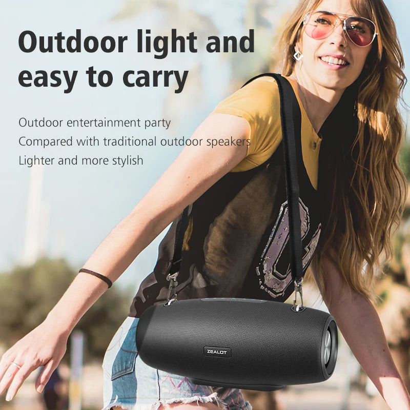 ZEALOT-S67 60W Portable Bluetooth Speaker Outdoor Party Speaker Big Loud Speaker Excellent Bass Performace Hifi speaker