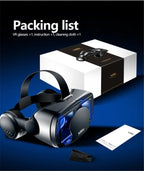 Virtual Reality VR Glasses IMAX Huge Screen HD 3D Glasses Google Cardboard Box VR Headset Helmet for 5-7" Phone,Support Gamepad