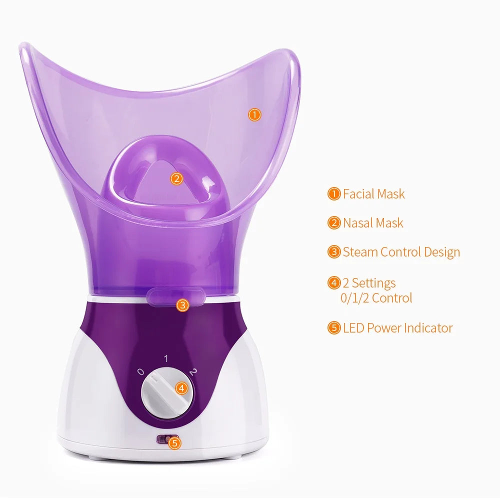 Face Steamer Facial Heating Sprayer Skin Moisturizing Pore Cleaner Facial Hot Fog Steamer Home Care Skin Humidifier SPA Machine