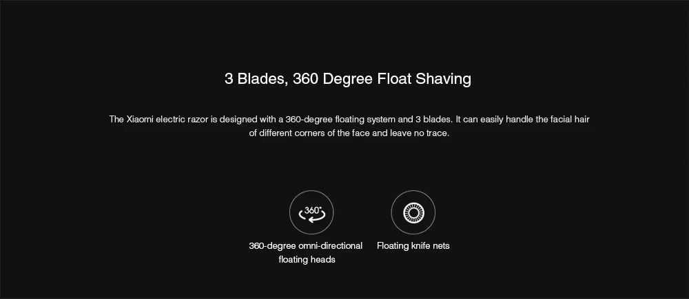 MIJIA S500 Electric Shaver Dry Wet Shaving Triple Blade Trimmer Beard Floating Head Men's Shaver Electric Razors Machine