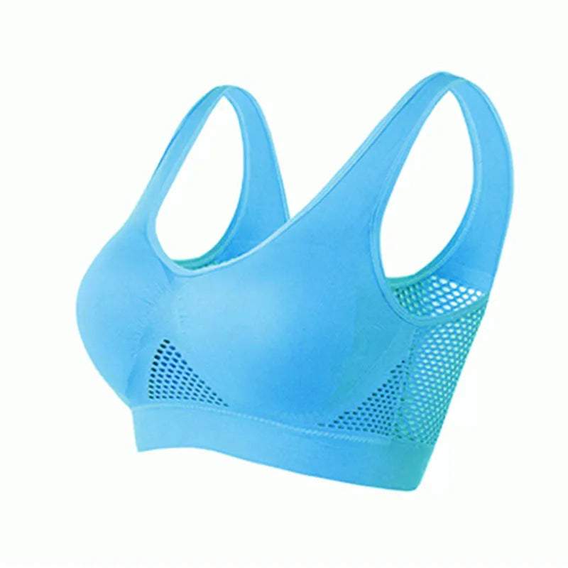 M-6XL Women Hollow Out Fitness Yoga Sports Bra For Running Gym Padded push up Seamless Top Athletic Vest brassiere Image principale du produit