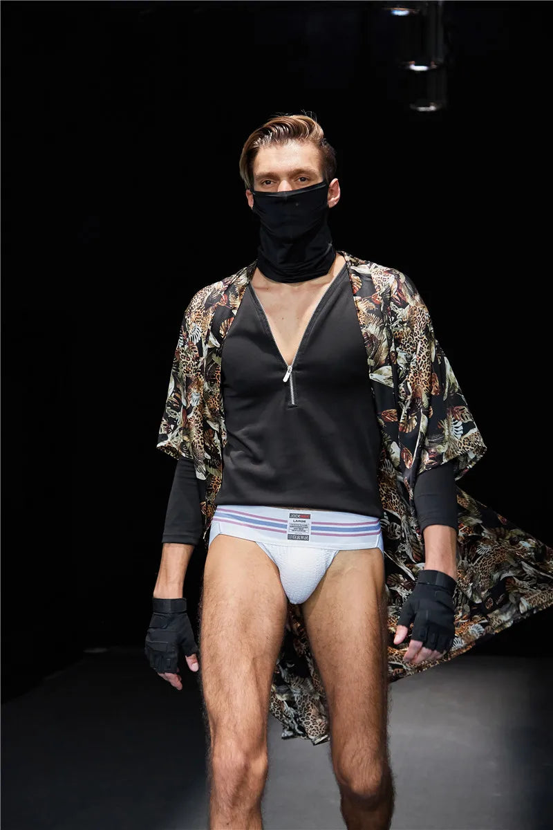 JOCKMAIL sexy men underwear jockstrap homme mens jockstrap underwear man thong jockstrap gay jock strap cotton Breathable white