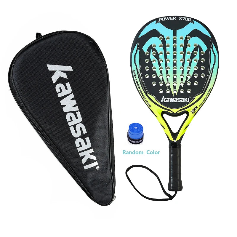 Kawasaki Padel Tennis Carbon Fiber Soft EVA Face Tennis Paddle Racquet Racket with Padle Bag Cover Power Beach Tennis Paddle Image secondaire du produit