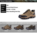 Hiking Shoes Non Slip Mountain Sneakers Winter Lace Up Retro Leather Shoe Sport Outdoor Trail Off-Road Trek Men Women Footwear