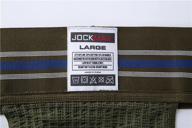 JOCKMAIL sexy men underwear jockstrap homme mens jockstrap underwear man thong jockstrap gay jock strap cotton Breathable white