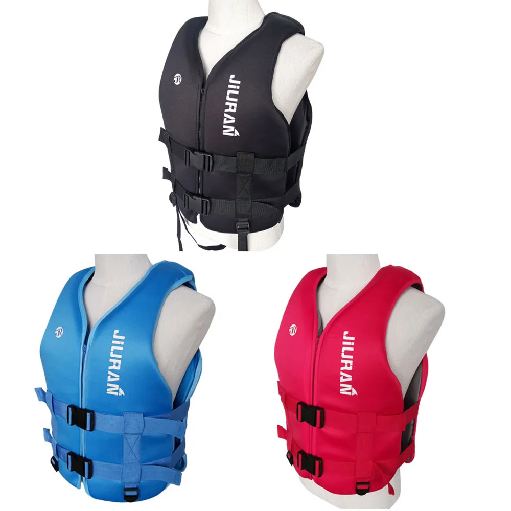 Neoprene Life Jacket for Adult Children New Water Sport Buoyancy Jacket Life Vest Swimming Boating Skiing Driving Vest Drifting