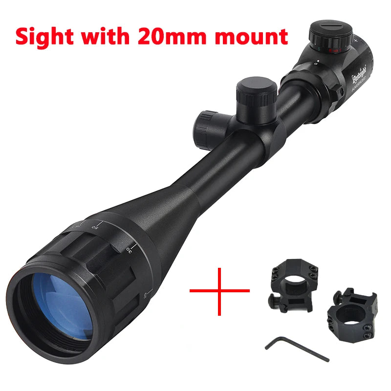 6-24x50 AOE Hunting Scopes Long-Range Scope Illuminated Red/Green Reticle Tactical Optical Sight
