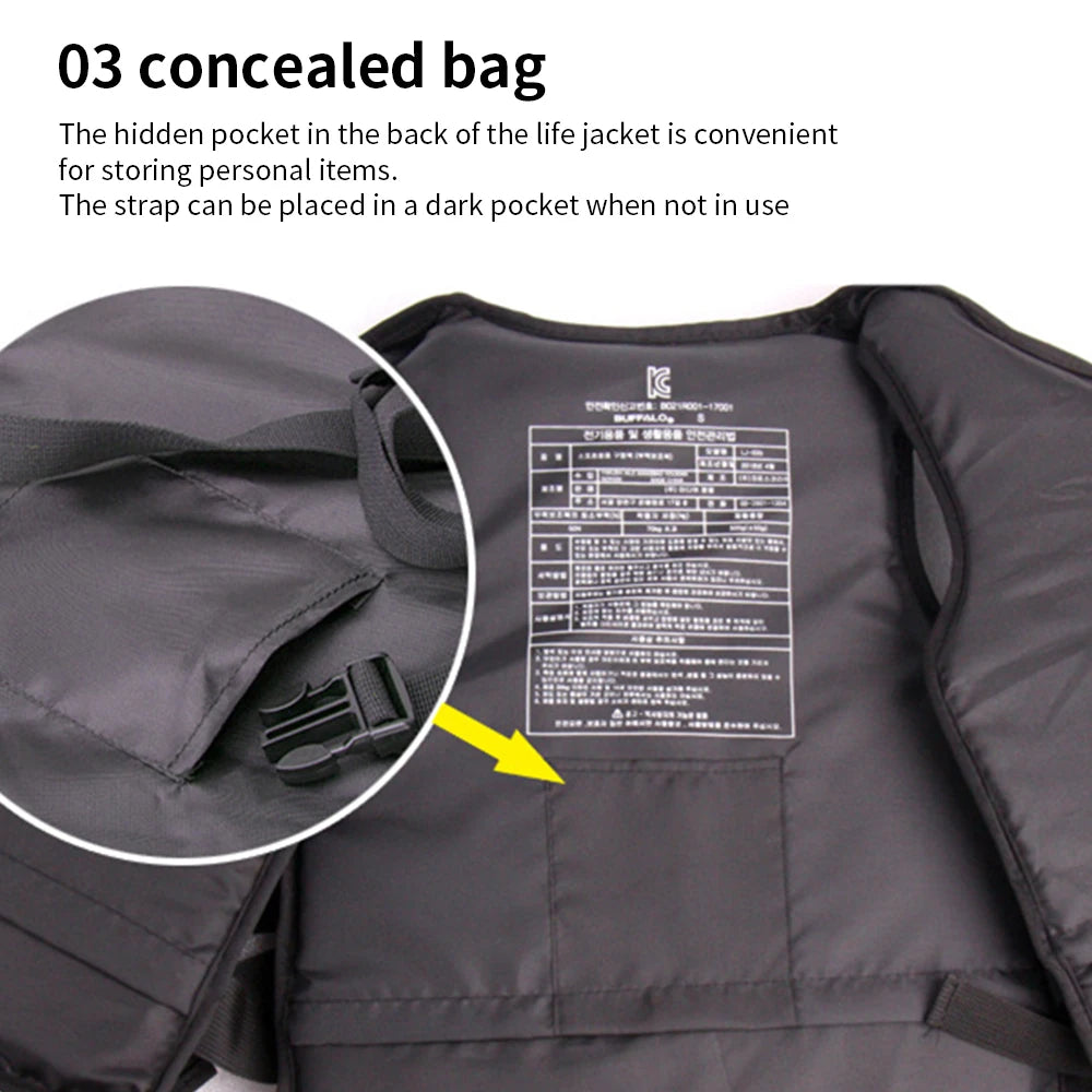 Neoprene Life Jacket for Adult Children New Water Sport Buoyancy Jacket Life Vest Swimming Boating Skiing Driving Vest Drifting