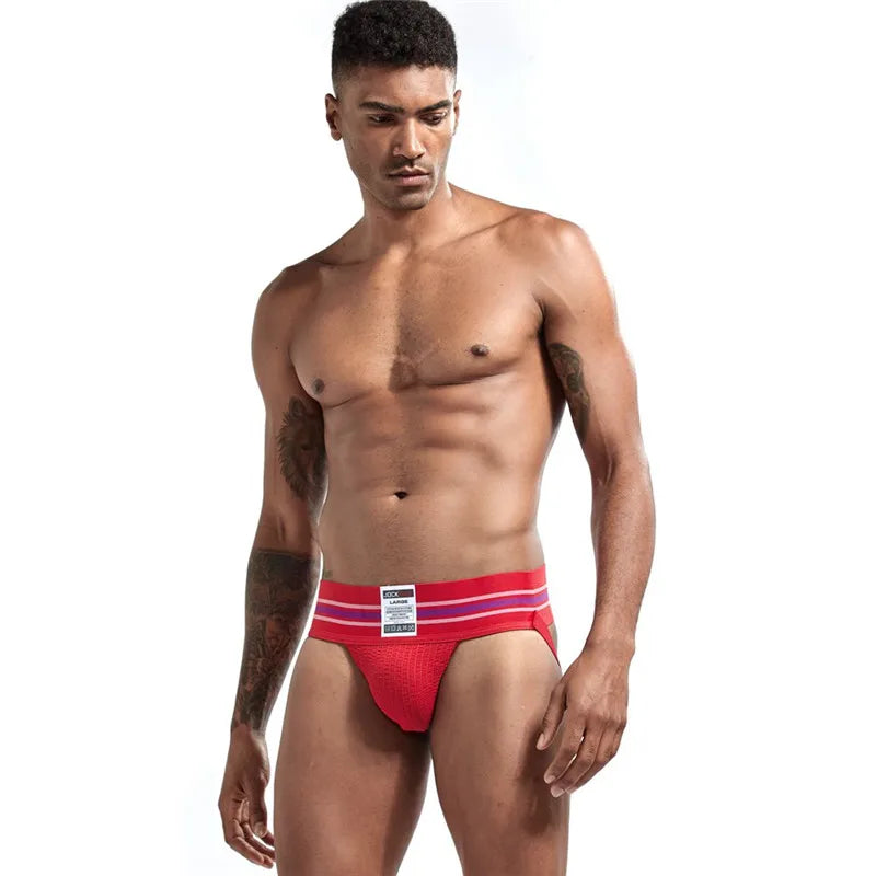 JOCKMAIL sexy men underwear jockstrap homme mens jockstrap underwear man thong jockstrap gay jock strap cotton Breathable white