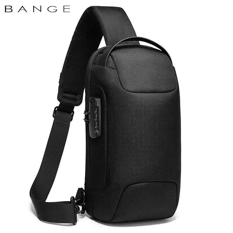 BANGE Hot Chest Bag New Anti-thief Men Crossbody Bag Waterproof Shoulder Bags USB Charging Short Trip For Male Travel Pack Image principale du produit