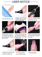 Nail Set With Nail Lamp Nail Dryer Nail Drill Machine Manicure Set Kit Poly Nail Gel Kit Polish Set Soak-off Nail Art Tools Sets