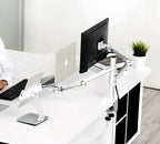 OL-3L aluminum silver Ergonomics 10"-17" desk laptop stand 32" monitor desktop bracket computer mount full motion column bar